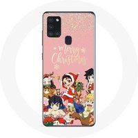 Maniacase Hoesje voor Samsung Galaxy A21s Demon Slayer Merry Christmas Poster Anime Manga