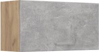 Vicco Hangkast R-Line, Beton/Goudkleurig Eiken, 80 cm Plat