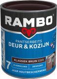 Rambo Pantserbeits Deur & Kozijn Zijdeglans Dekkend - Klassiek Bruin - 0.75L