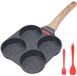 Ibenzoa® poêle à crêpes et à gâteaux aux œufs avec quatre compartiments