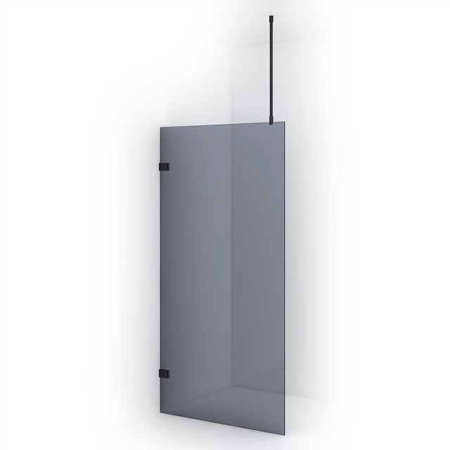 Maxaro Inloopdouche Diamond 100cm Rookglas Zwart Chroom