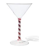 HEMA Verre À Cocktail 150 ml Canne de Noël (rouge)