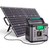 500W (piekwaarde 1000W) Centrale électrique portable, 518Wh/144000mAh Batterie domestique, générateur solaire, générateur de courant avec panneaux solaires 100W