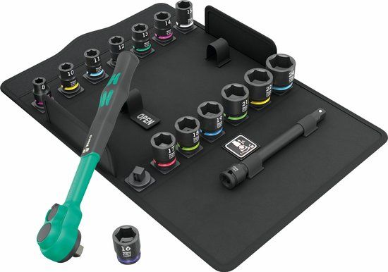 Wera 8100 SB 12 Zyklop Comfort Omschakelratelset - 16-delig - 3/8" - Metrisch