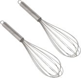 Gerimport Fouet de cuisine - 2 pièces - Inox - Argent