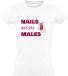T-shirt pour femmes Nails before males - Blanc - 3XL