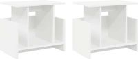 Support TV 2 pièces Blanc Bois modifié