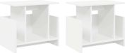 Support TV 2 pièces Blanc Bois modifié