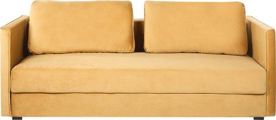 EKSJO - Velvet Sleeper Sofa - Yellow - Design