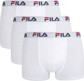 FILA Heren Basic Boxershorts 3 Pack Wit Maat L