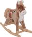 HOMCOM Kinderschommelpaard - Hout - 74x33x62cm - Bruin