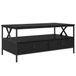 vidaXL Salontafel Zwart Eiken 100 x 51 x 45 cm Bewerkt Hout