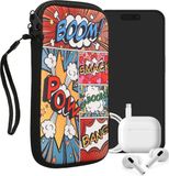 kwmobile hoesje voor smartphones XXL - 7" - hoes van Neopreen - Stripboek design - meerkleurig