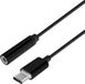 AISENS USB-C naar audio converter in Apple-stijl, USB-C/M-Jack 3.5/H, Zwart, 15 cm