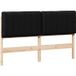 Tête de lit capitonnée marron et noir 160 cm pin massif