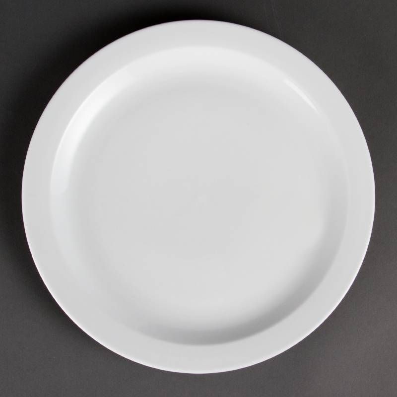 Olympia Whiteware borden met smalle rand 28 cm 6 Stuks