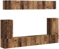 vidaXL TV-meubelset, 5-delig, antiek hout
