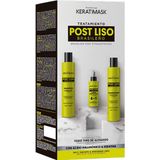 Placenta Life Keratimask Brazilian Straightening Post Kit Shampoo Après-shampoing Protecteur de chaleur
