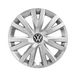 Volkswagen 5H0071456UWP Wieldoppen, 4 stuks, 16 inch stalen velgen, briljant zilver