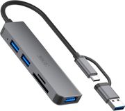 Rolio SD Kaartlezer - All In One USB 3.0 en USB C Geheugenkaartlezer - SD/TF/USB 3.0 Cardreader - Inclusief Converter