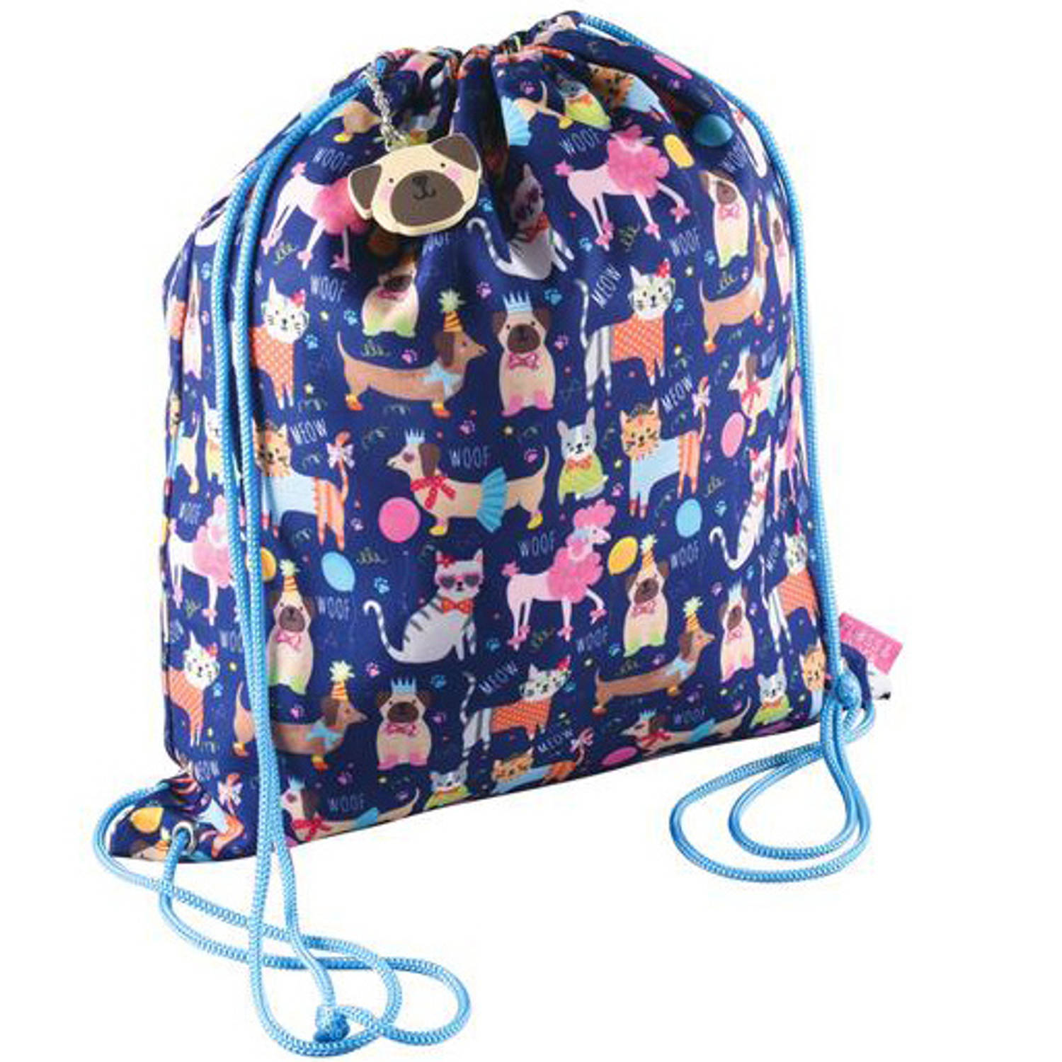 Simbashop Huisdieren - Gymbag 40 x 36 cm - Blauw