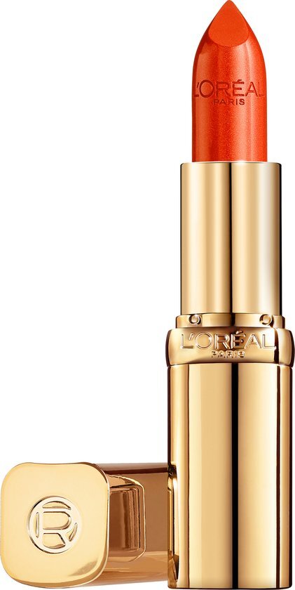 L'Oréal Make-Up Designer Color Riche Satin Lipstick - 163 Orange Magique - Oranje - Verzorgende, Lippenstift Verrijkt met Arganolie - 4,54 gr.