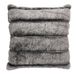 HOME DECO FACTORY TX0068 Dark Gray Striped Imitation Fur Cushion 40x40 cm