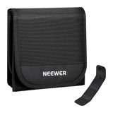 NEEWER 67 mm filterbehuizing, drievoudig opvouwbaar, spatbestendig beschermend draagtas opbergtas accessoires, geschikt voor maximaal drie 67 mm ronde cameralensfilters, PB14