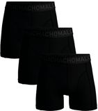 Muchachomalo Boxershort Heren – 3 Pack – Effen – Microfiber – Polyamide/Elastaan – Sneldrogend – Zwart – Maat XL