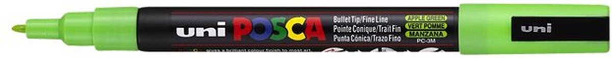 Posca Verfstift pc3m f appelgroen | 6 stuks