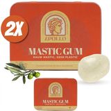 Apollo Mastic Gum Mastic Bundel 2x40g – 100% Natuurlijke Kaaklijn Trainer - Harde Kauwgom uit Chios - Suikervrij - Kaaktrainer - Halal