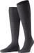 FALKE Bristol Pure effen geribd wol kniekousen heren grijs - maat 39-40