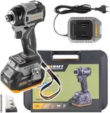 Procraft Industrial ID20A-1b accu-slagmoersleutel 20 V 180 Nm 1/4" + 1x accu 4,0 Ah + oplader + koffer