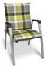 Beautissu Sunny GR Coussin de jardin bas dossier 100x50 cm Jaune à carreaux