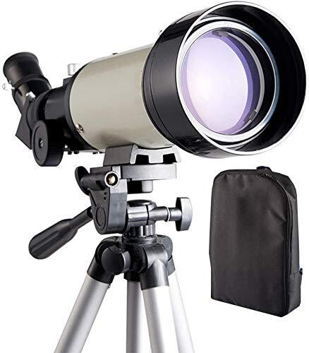 YZ-YUAN Outdoor telescoop voor kinderen, volwassenen en beginners, telescopische astronomische refractor, 70 mm opening, 400 mm telescoop, draagbare reiseteleskop met verstelbaar statief