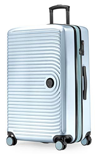 HAUPTSTADTKOFFER - MITTE - hard shell Koffer Trolley, Ingecheckte bagage uitbreidbaar, TSA, 77 cm, 130 L, Pool blue