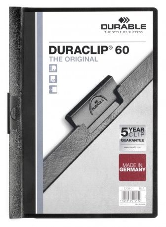 Durable Duraclip 60 - Stofklepmappen - Zwart, Transparant - PVC - 1 stuk