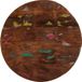 vidaXL Tafelblad rond Ø 50x2,5 cm massief gerecycled hout