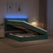 Maison Exclusive - Lit coffre à LED avec matelas, vert foncé, 180 x 200 cm, velours