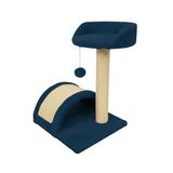 Wintem Krabpaal voor katten, 50 cm, met gevoerd platform en boog van natuurlijk sisal, compacte boom met hanger, ideaal voor het spelen en ontspannen van de kat (blauw)