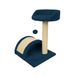 Wintem Krabpaal voor katten, 50 cm, met gevoerd platform en boog van natuurlijk sisal, compacte boom met hanger, ideaal voor het spelen en ontspannen van de kat (blauw)