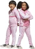 Adidas Seasonal Essentials Tiberio 3 Stripes Fleece Trainingspak Roze 6-7 Years Kinderen