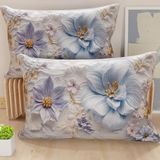PETTI Artigiani Italiani - Paar kussenslopen 40 x 80 cm van microvezel, decoratief kussen voor slaapkamer, bank, woonkamer, set van 2 kussenslopen, bloemenpatroon 06 4, 100% Made in Italy