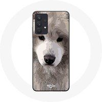 Samojeed hondenrace Hoesje Samsung Galaxy A32 4G grijs