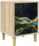 vidaXL Nachtkastje WIJHE Sonoma Eiken 36 x 33 x 50 cm Bewerkt hout