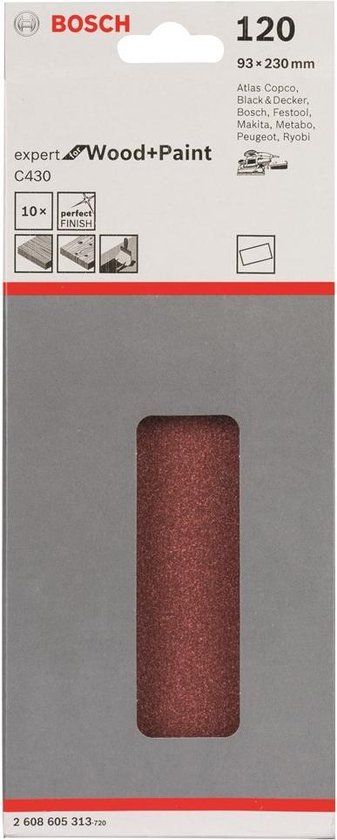 Bosch Professional Schuurbladset - 10 stuks - 93 x 230 mm - Korrel 120