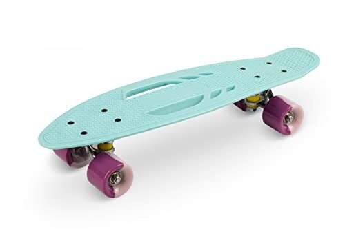 QKids Skateboard Galaxy | Kinderen | tot 50kg | Stille wielen | Anti-slip platform | ABEC-7-lagers | lichtblauw