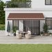 Maison Exclusive - Parasol manuel avec éclairage LED, marron, 500x300 cm