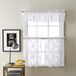Curtainworks Sibella Kant Keuken Gordijn Venster Tier Paar, Rod Pocket, 36, Wit