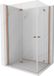 Mexen Mist-F Duo douchecabine pliante gauche 100 x 90 cm, transparent, cuivre brossé